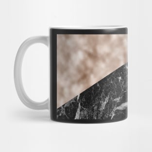 Black campari marble & beige rose gold Mug